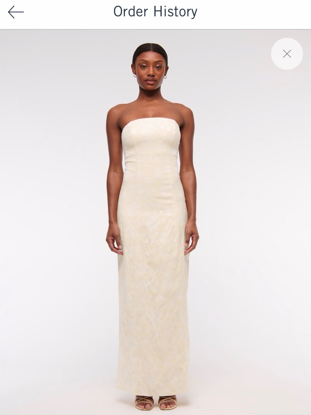 NWT Abercrombie Cream Floral Structured Dress